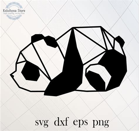 Geometrische Panda Svg Panda Svg Bär Svg Geometrische Svg Etsy