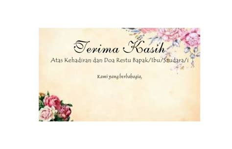 Ucapan Terima Kasih Atas Kehadiran – Sekali