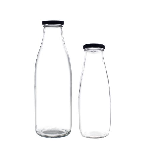 Mosteb Clear Glass Milk Bottles With Twist Lid Buy 1 Liter Glass Milk