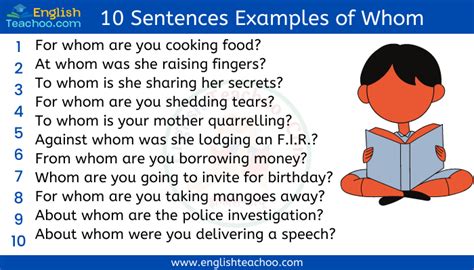 Sentences Examples Of Whom Englishteachoo