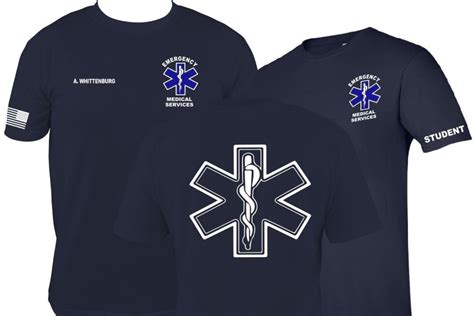 Personalized Ems Emt Paramedic T Shirt With 2 Sleeve Prints Etsy