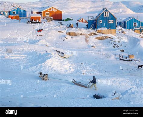 The Traditional And Remote Greenlandic Inuit Village Kullorsuaq Located