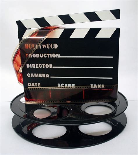 Hms Hollywood Studio Clapboard And Reel Centerpiece Black