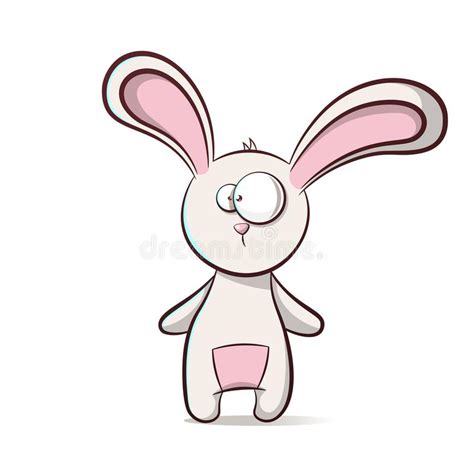 Cute Funny Cartoon Rabbit Stock Vector Illustration Of Animal Card