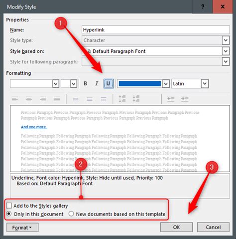 How To Remove The Underline From A Hyperlink In Microsoft Word