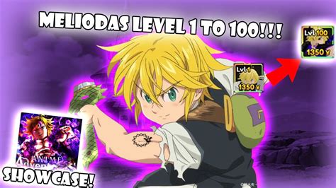 Meliodas Evolved Level 1 100 Showcase Anime Adventures Youtube