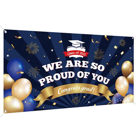 Buy Graduation Decorations 2022 We Are So Proud Of You Banner For