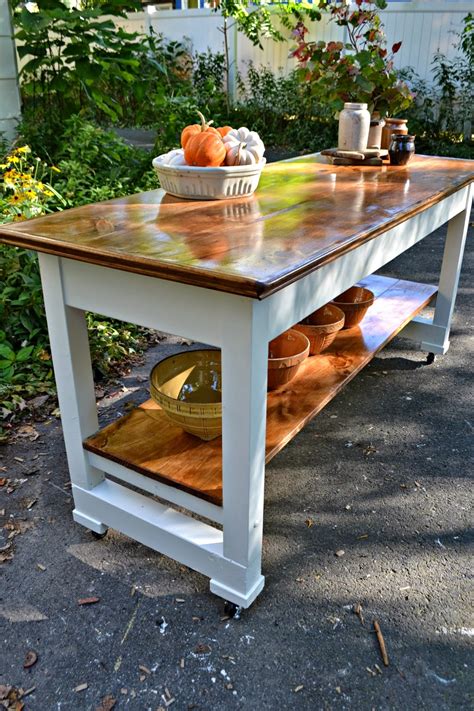 Heir And Space A Vintage Work Bench Turned Kitchen Island