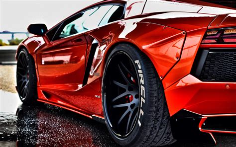 3840x2400 Red Lamborghini Aventador Rear 4k Hd 4k Wallpapers Images