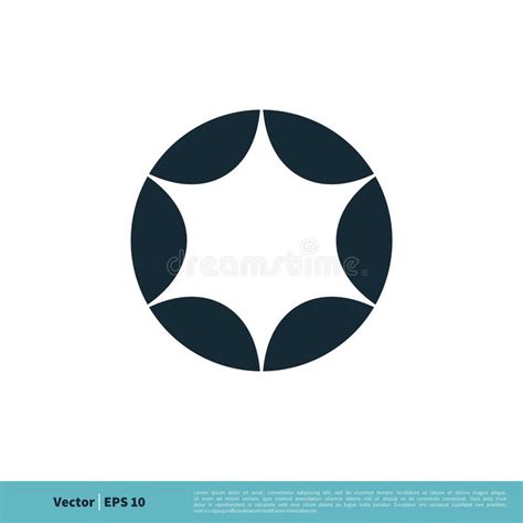 Red Star And Circle Shield Logo Template Illustration Design Vector