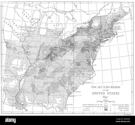 Map United States 1850 Black And White Stock Photos And Images Alamy