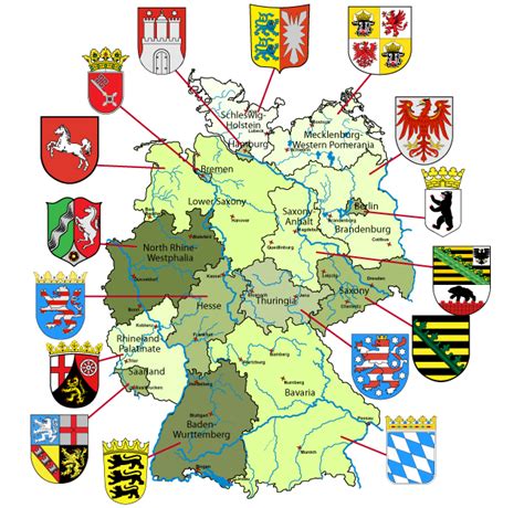 Map Of Germany With Links To Each State And Within Each State You Will