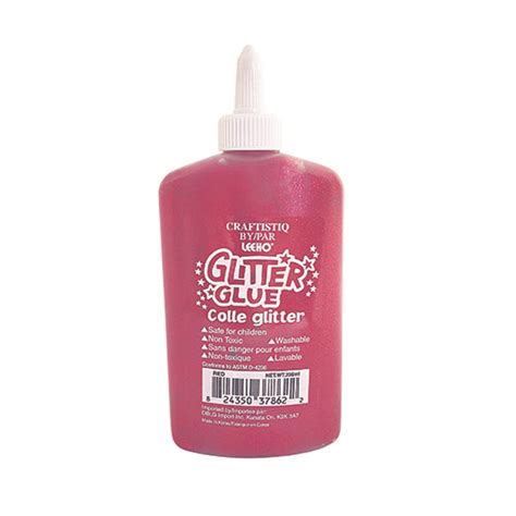 Red Glitter Glue Dblg Import