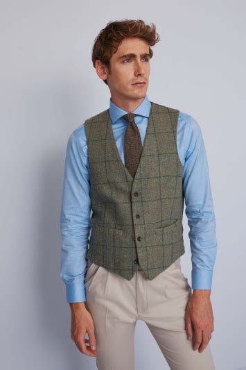 Moss 1851 Green Multi Check Tweed Jacket Moss Hire