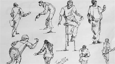 Force Drawing Method For The Human Figures Live Sketching Daily