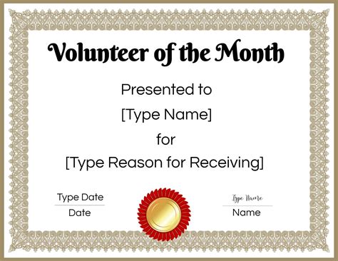 Free Volunteer Certificate Template Many Designs Are Available