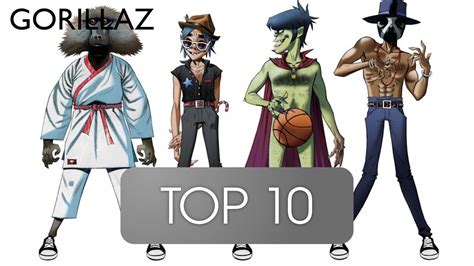 Top 10 Most Streamed Gorillaz Songs Spotify 06 May 2021 Youtube