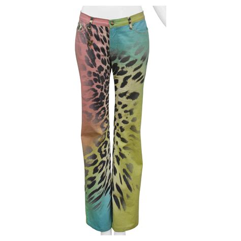 Roberto Cavalli Multicolour Flowers Cotton Jeans For Sale At Stdibs