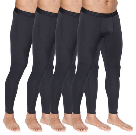 4 pack men s compression pants base layer cool dry tights active sports leggings