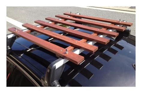 Red Oak Roof Rack Uses Thule T Shaped Bolts And Wing Nuts To Secure To