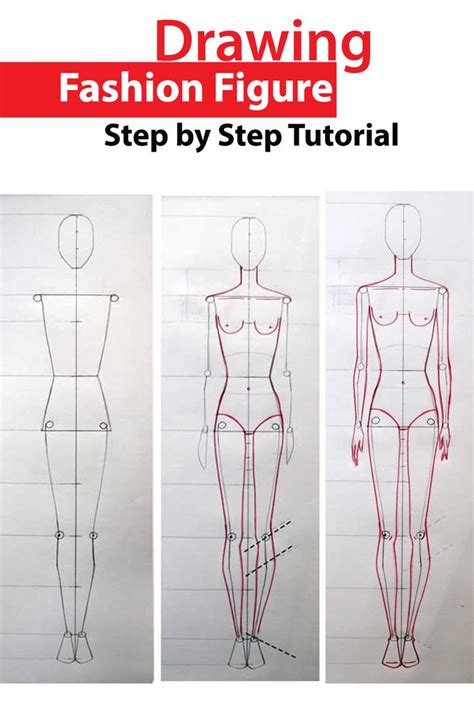 How To Draw Fashion Figure Step By Step Tutorial For Beginners