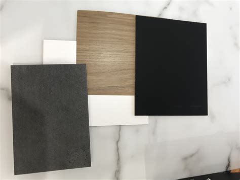 Polytec Venetta Black Colour Sample Melamine Polar White Matt