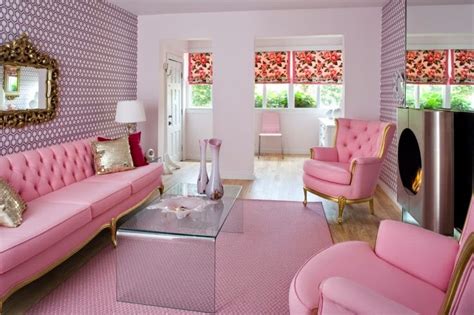 Celebrity Homes Lets Explore Cute Pink Living Room Decor