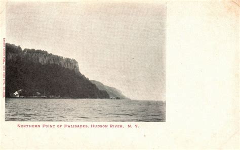 Vintage Postcard Northern Point Of Palisades Hudson River New York