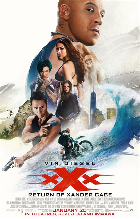 Xxx Il Ritorno Di Xander Cage Rilasciato Il Poster Ufficiale