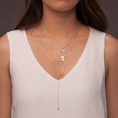 Sterling Silver Layered Necklace Set By Lulu Belle