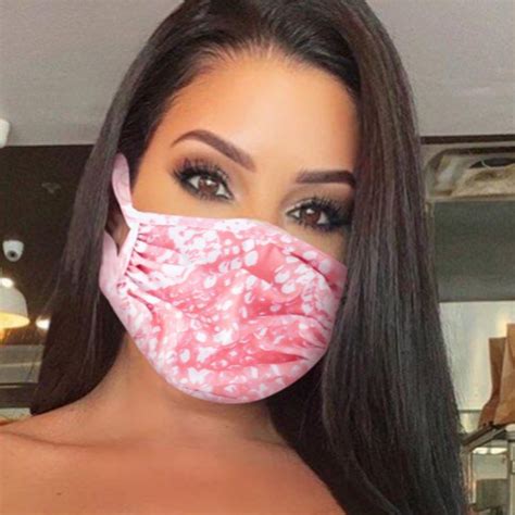 Lovely Print Pink Face Masklw Fashion Online For Women Affordable