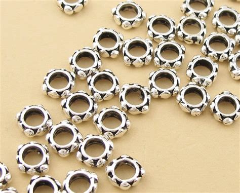 6mm 925 Sterling Silver Ethnic Big Hole Beads Findings Etsy