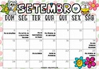 Calendário e datas de setembro | Tia Bya