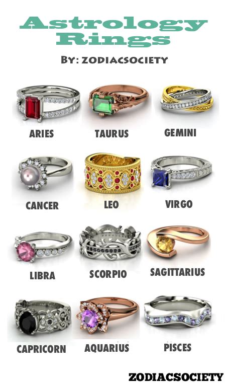 Astrology Rings By Zodiacsociety Find The Rings Here