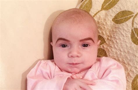 Mum Hilariously Draws Eyebrows On Her Baby