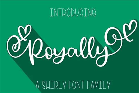 Royally A Hand Lettered Font Script With Heart Swashes