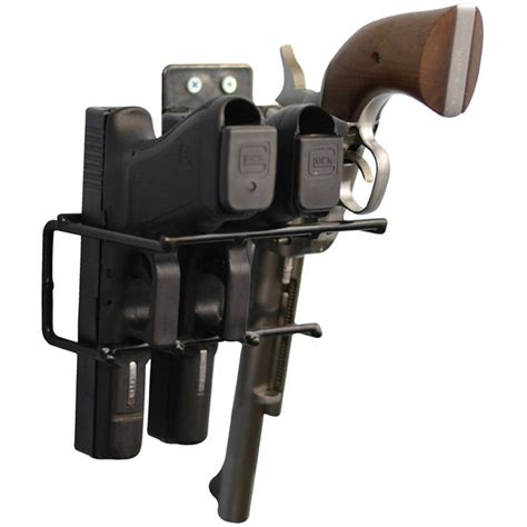 Boomstick Gun Accessories Handgun Wall Mount Rack 3 Gun Model Black
