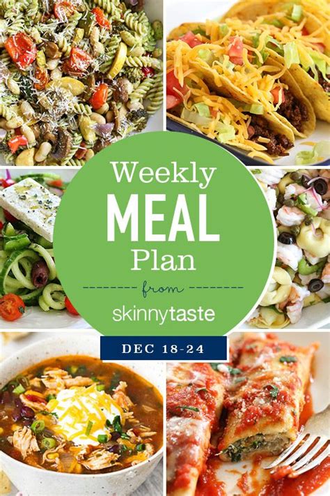 New Skinnytaste Meal Planner Updated Revised Week Meal Plan