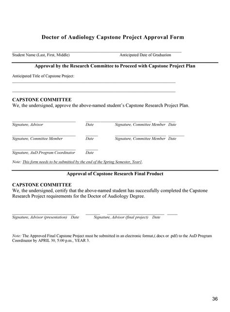 Employee leave management system capstone project document. Appendix 2: Au.D. Capstone Project Approval Form | College ...