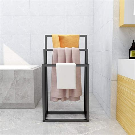 Private Jungle Metal Freestanding Towel Rack 3 Tiers Hand Towel Holder