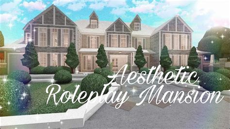 Roblox Bloxburg Aesthetic Roleplay Mansion No Large Plot House Build Vidoe