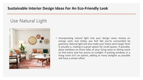 Ppt Sustainable Interior Design Ideas For An Eco Friendly Look