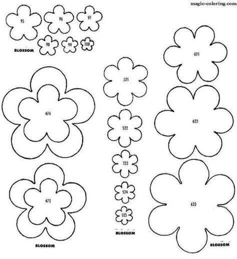 Molde De Flores Felt Flowers Patterns Felt Crafts Patterns Applique