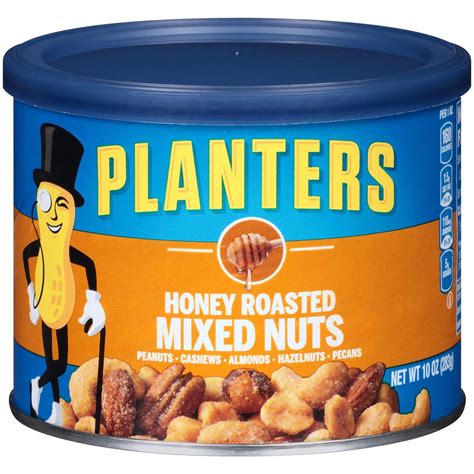 Planters Mixed Nuts Honey Roasted 10 Ounce Canister