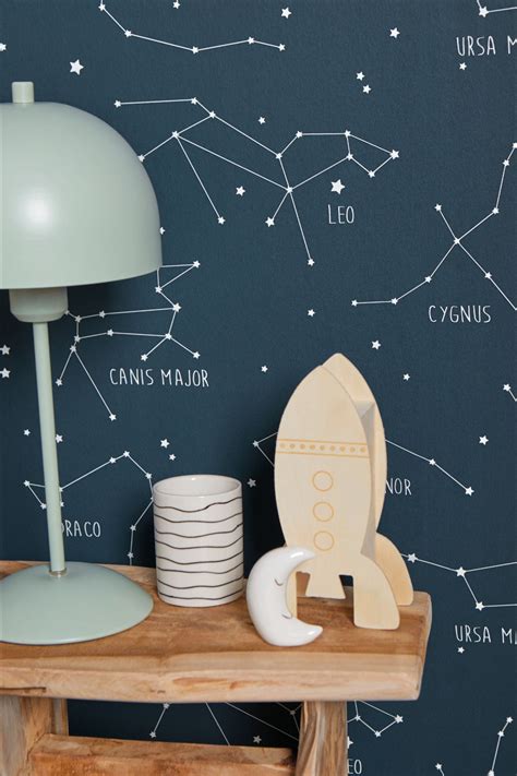 Constellations Wallpaper By Caselio En 2021 Papier Peint Enfant
