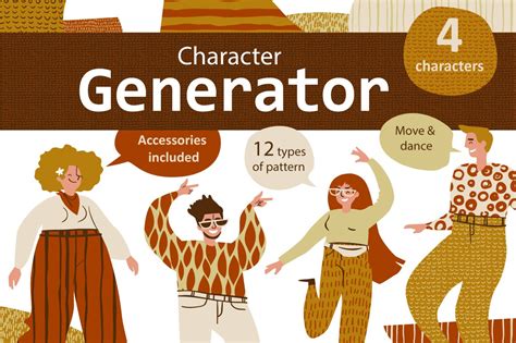 Cartoon Character Generator People Illustrations Creative Market