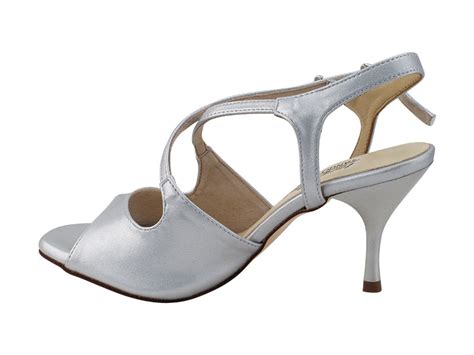 Very Fine Vftango 021 Light Silver Ladies Tango Shoes With Criss Cross