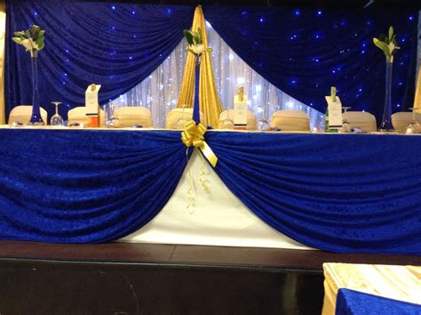 Royal Blue And Gold Backdrop Blue Gold Wedding Gold Wedding Theme