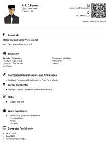 Post jobs for free, job site to post a resume. Free Download CV Format for Degree Holders in Sri Lanka