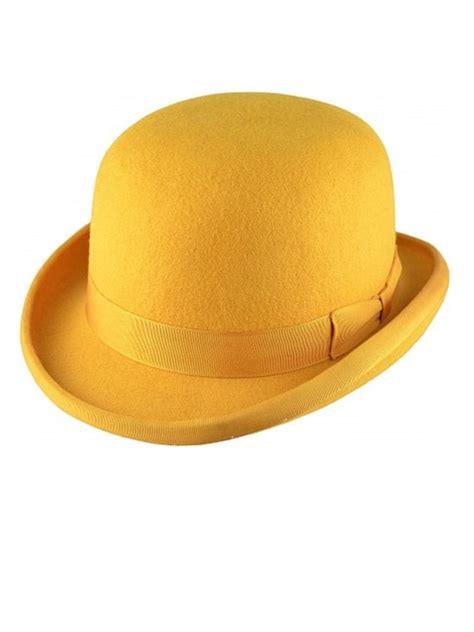 Yellow Bowler Hat Bowler Hat Mustard Yellow Derby Bowler Wool Etsy Canada